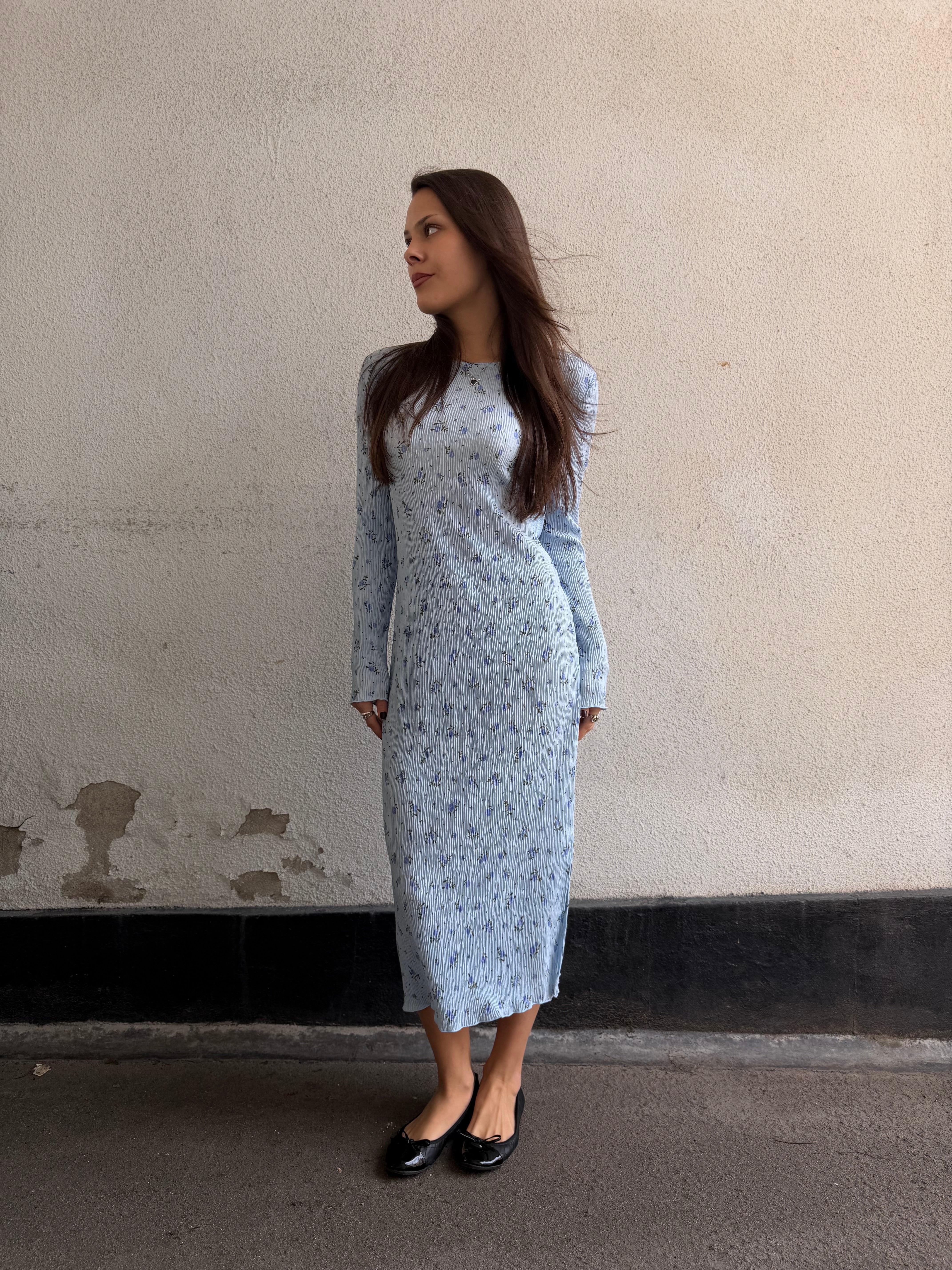 PCFLORA Midi Dress - Cashmere Blue