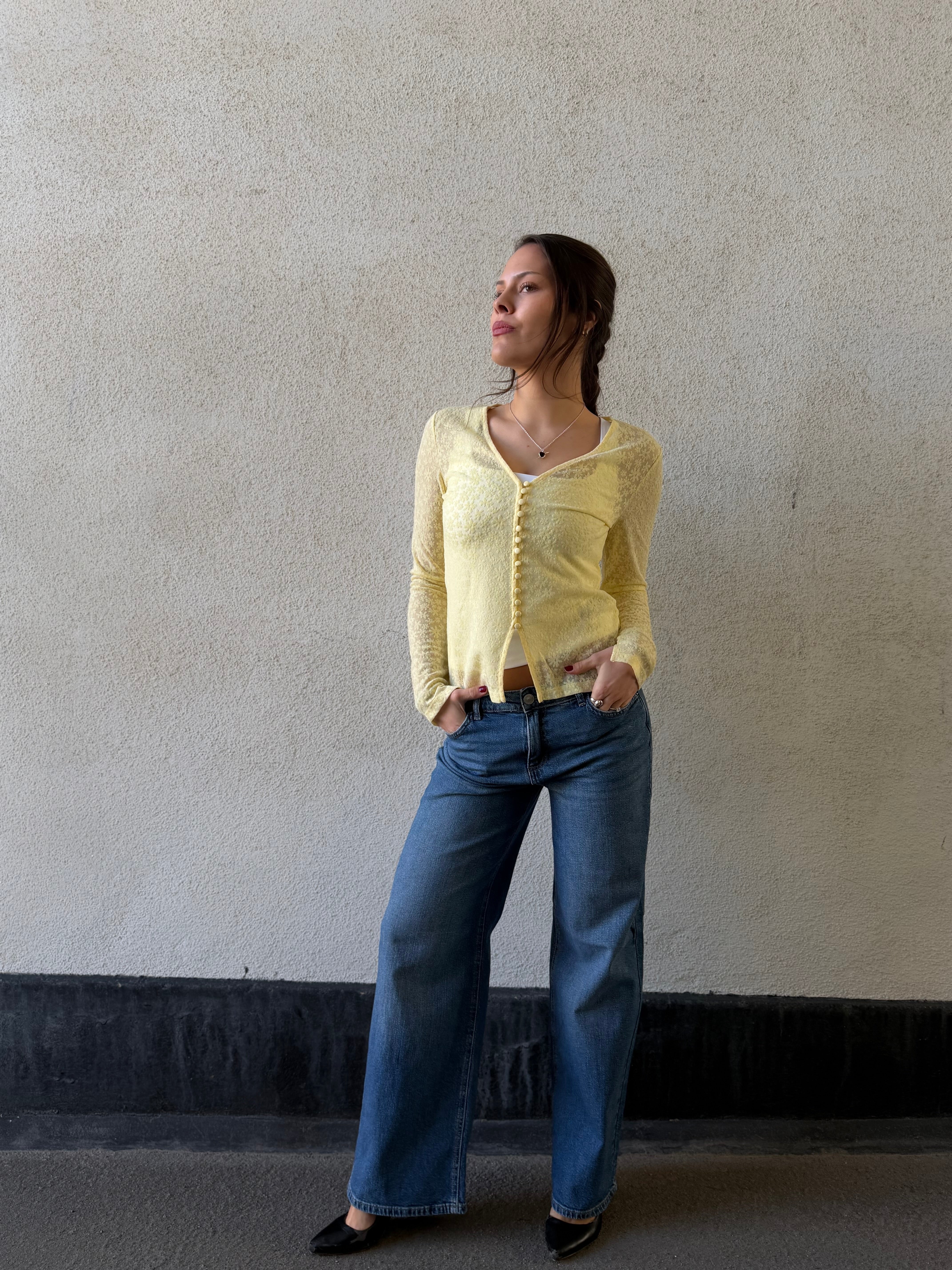 PCBAISY Cardigan - French Vanilla