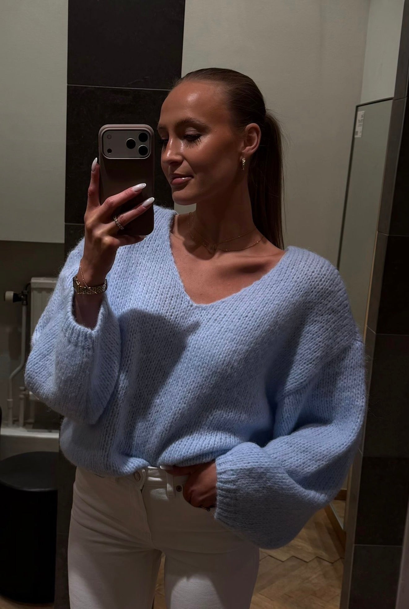 VMMAYBE Pullover - Cashmere Blue