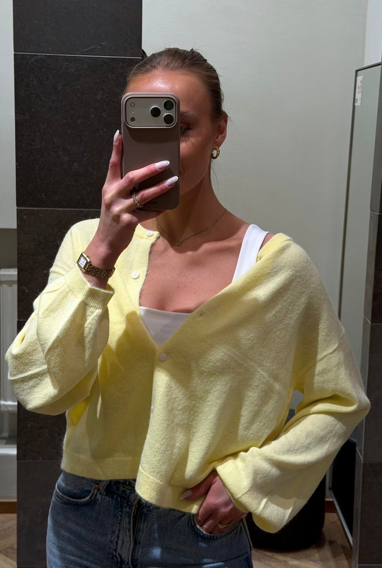 PCNAOMI Knit Cardigan - French Vanilla