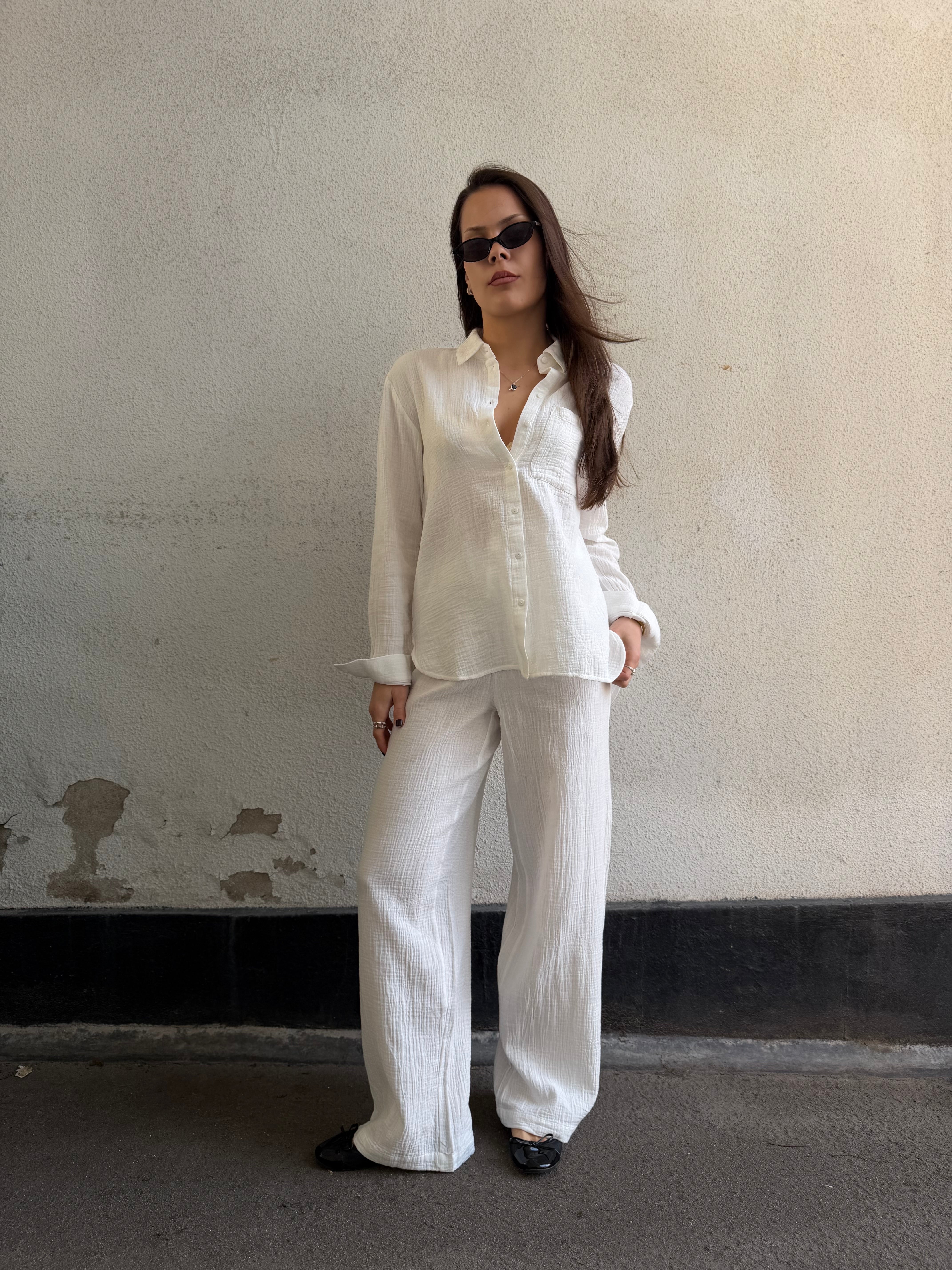 PCSASTINA Trousers - Cloud Dancer