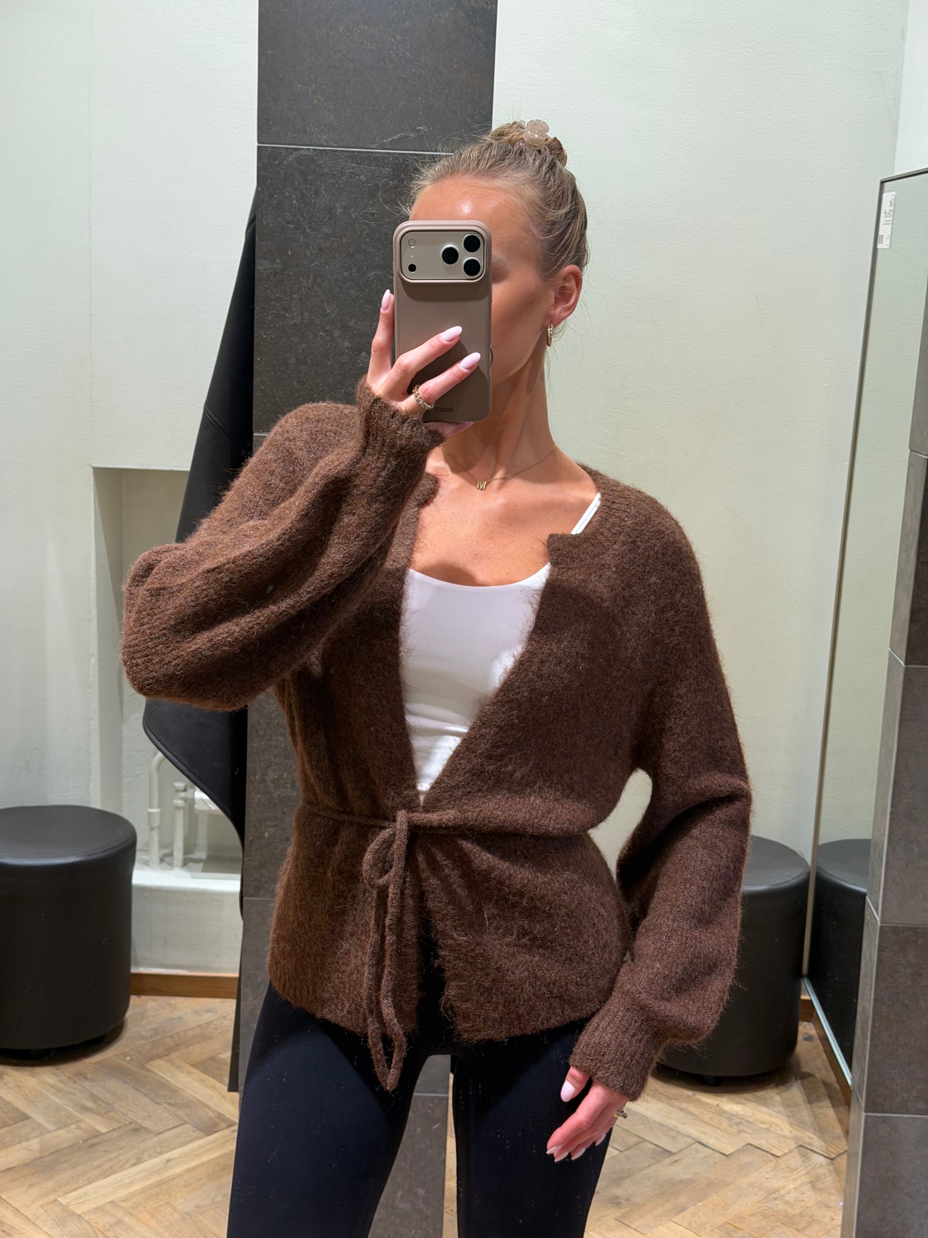 VMBERRY Knitted Cardigan - Cocoa Brown