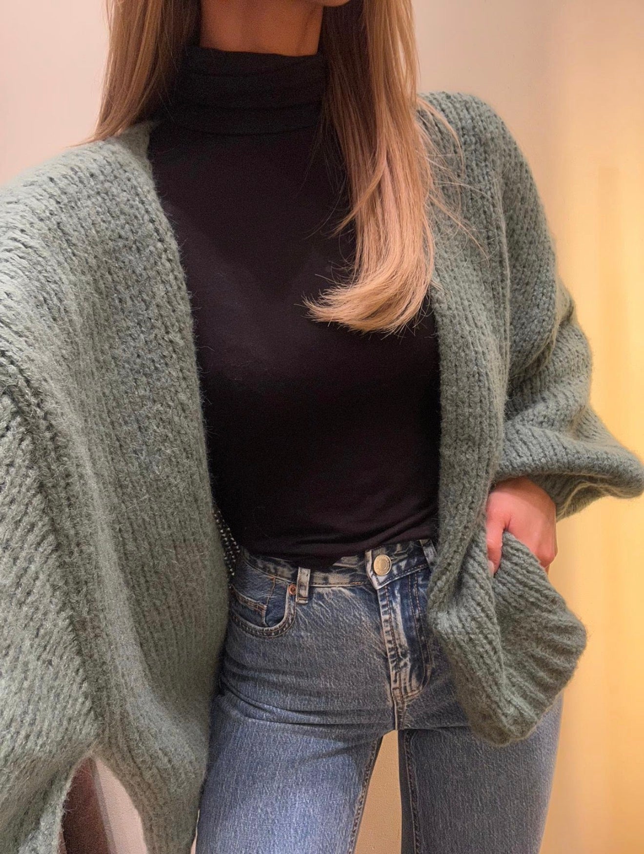 VMMAYBE Knit Cardigan - Laurel Wreath
