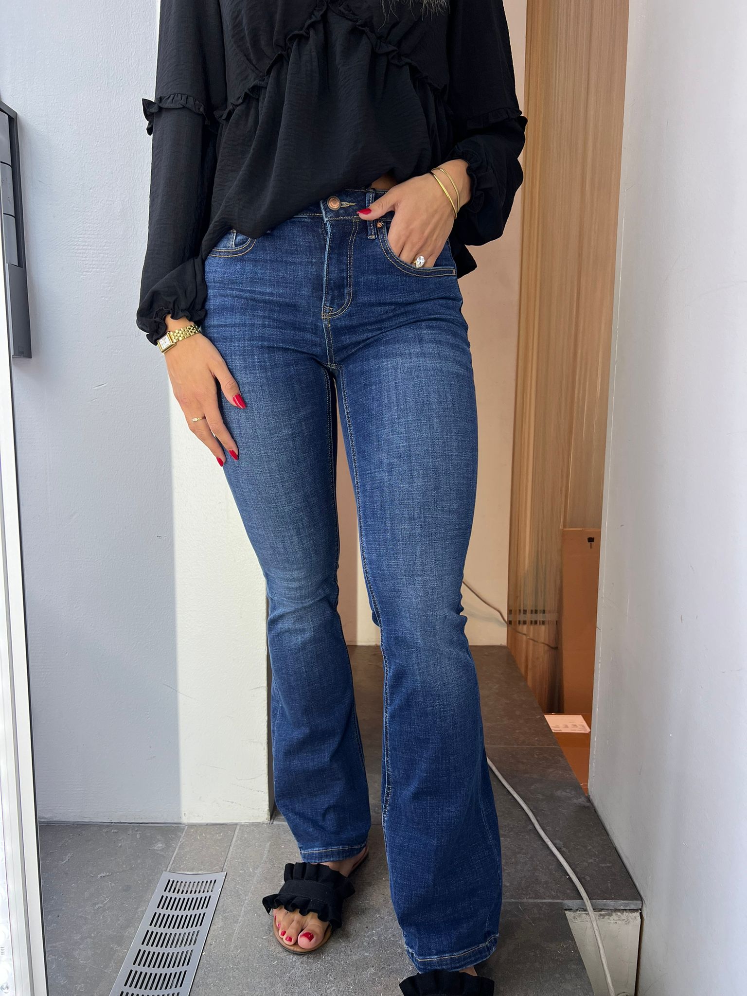 VMFLASH Jeans - Dark Blue Denim