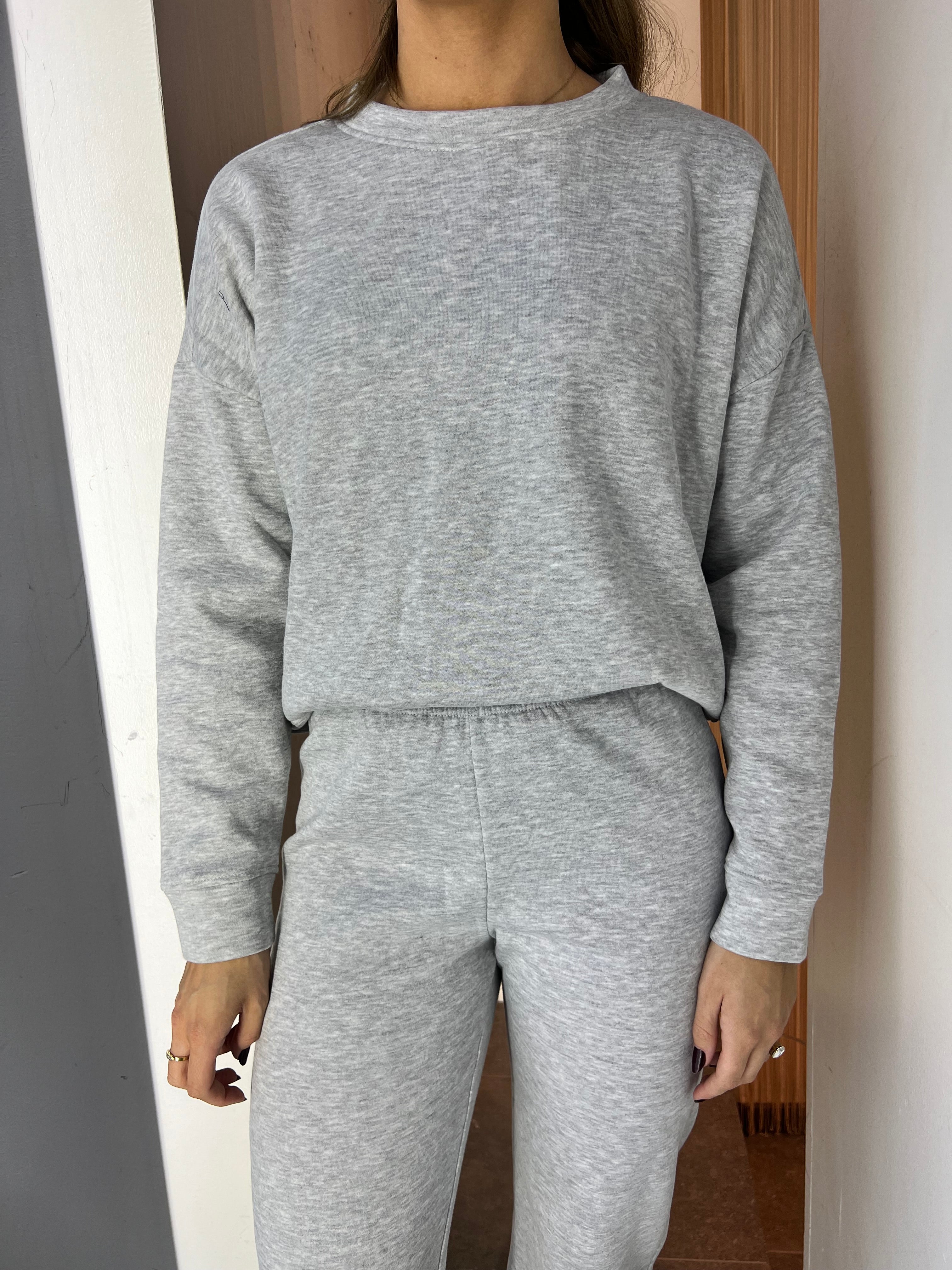 PCCHILLI Sweat - Light Grey Melange
