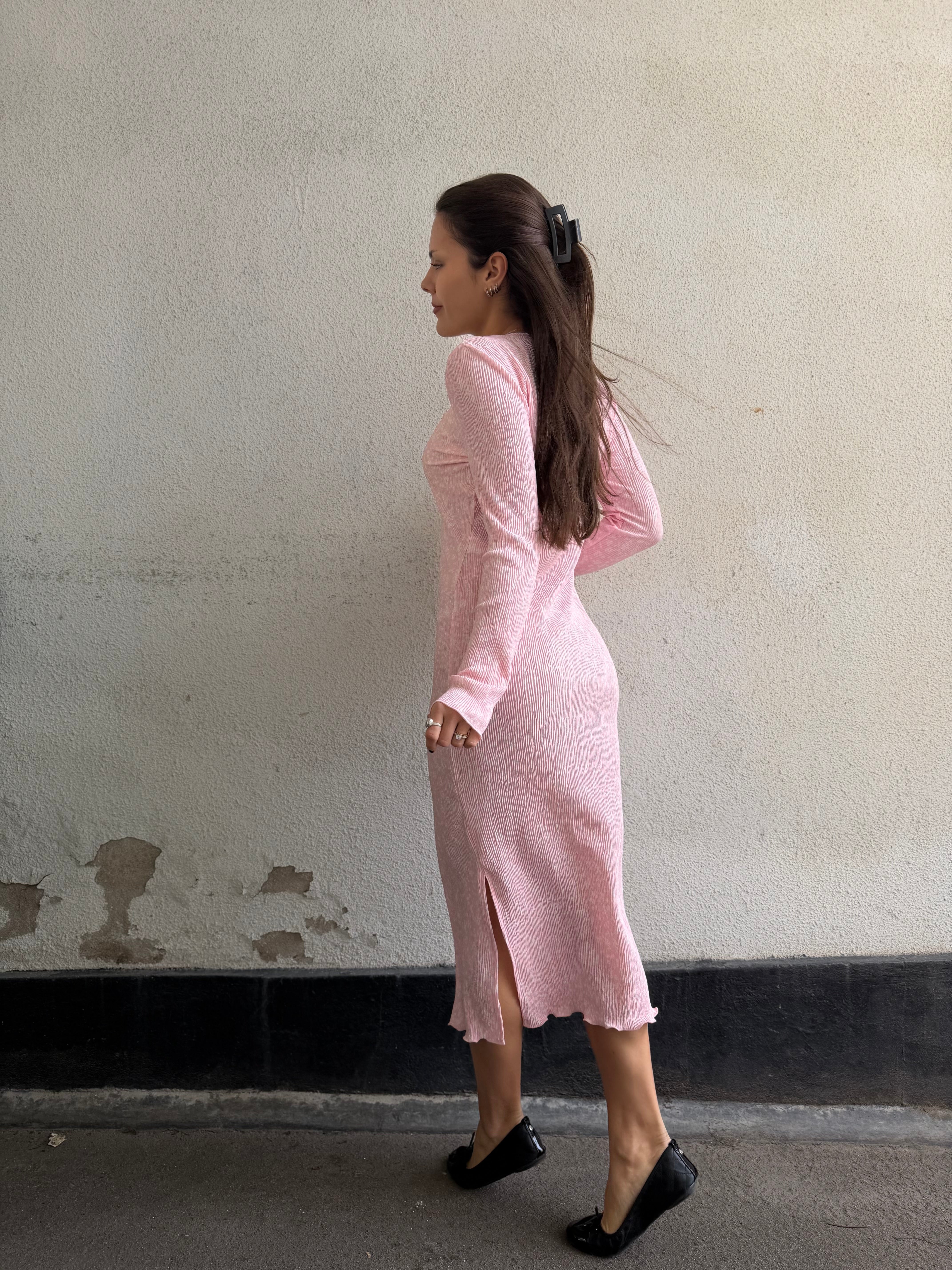 PCFLORA Midi Dress - Roseate Spoonbill
