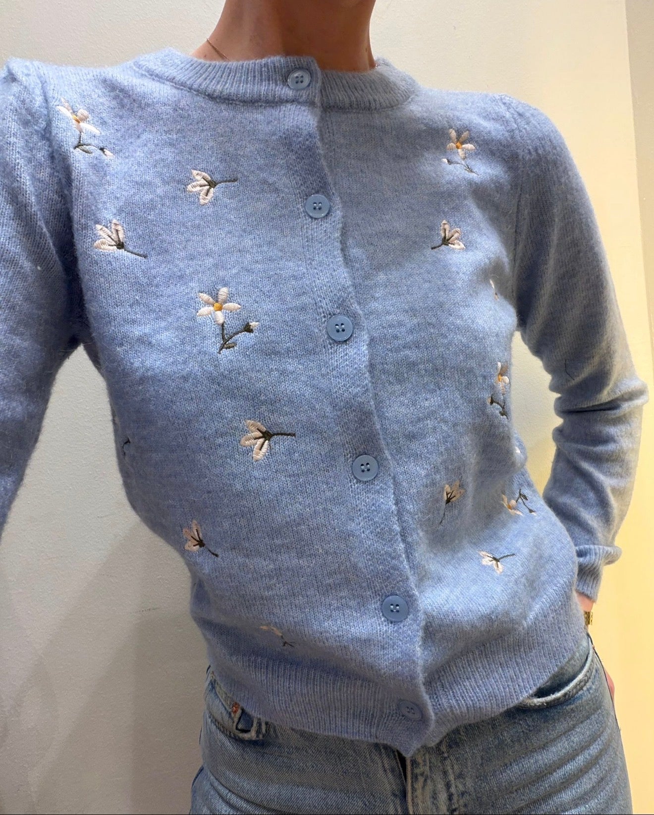 VMFIORELLA Knit Cardigan - Brunnera Blue